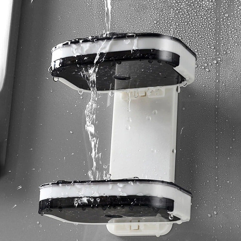 Jabonera Doble Para Pared De Plástico Resistente