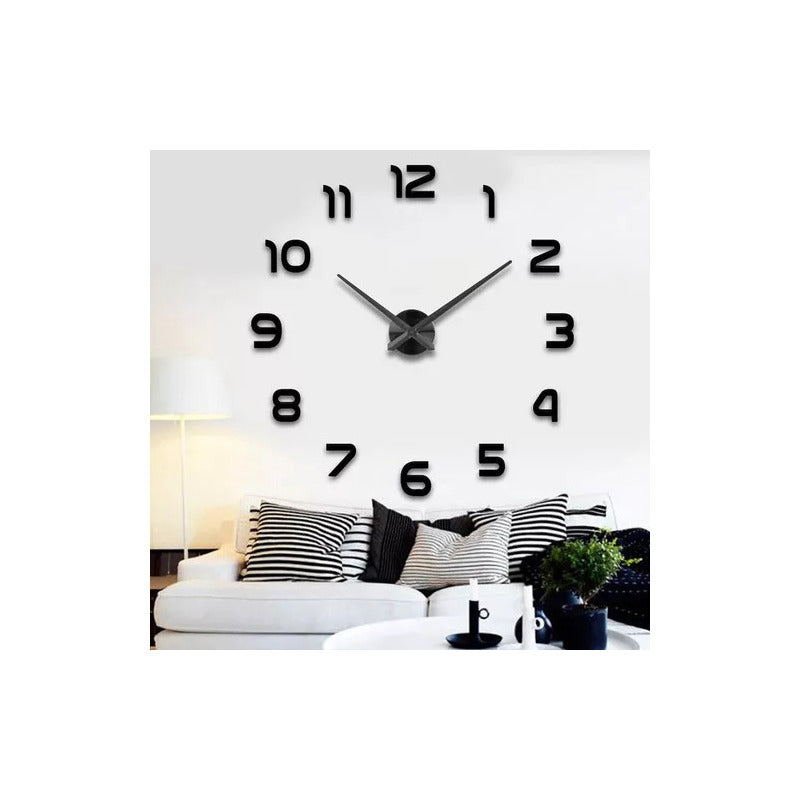 Reloj De Pared Decorativo 3d Autoadhesivo Grande Analogico