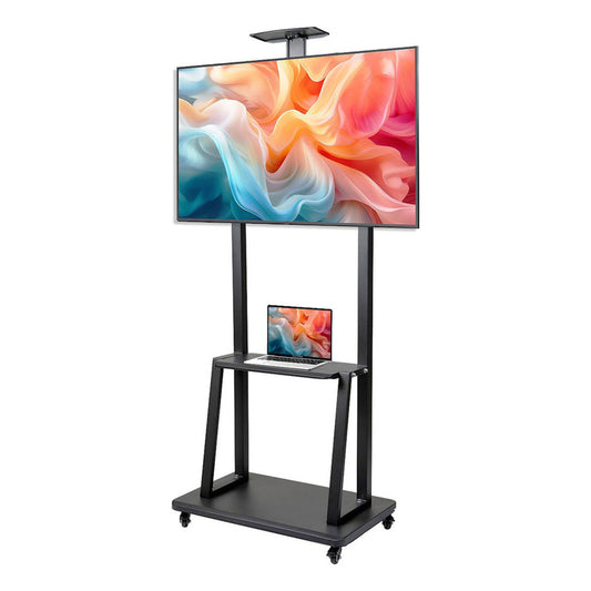 Soporte Tv Movil Con Ruedas 32 A 70 Base Pedestal Generico Negro