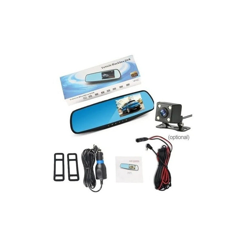 Espejo Retrovisor Con Camara Frontal Y Camara Retroceso Hd