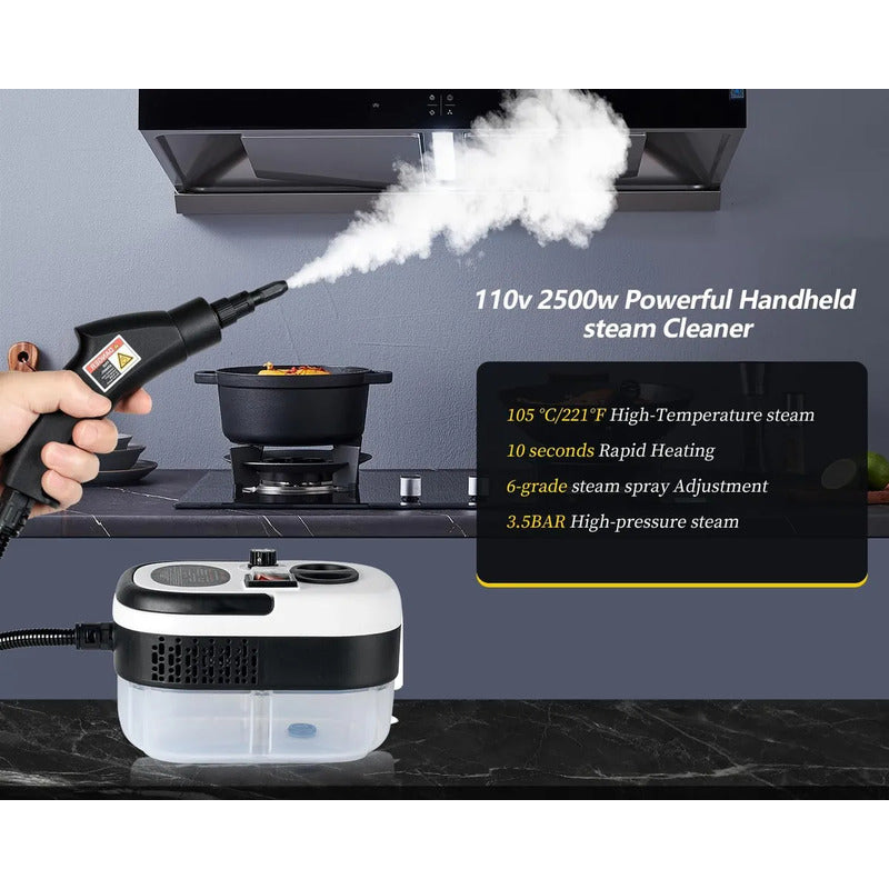 Limpiador De Vapor A Presión De Alta Temperatura De 2500w Blanco