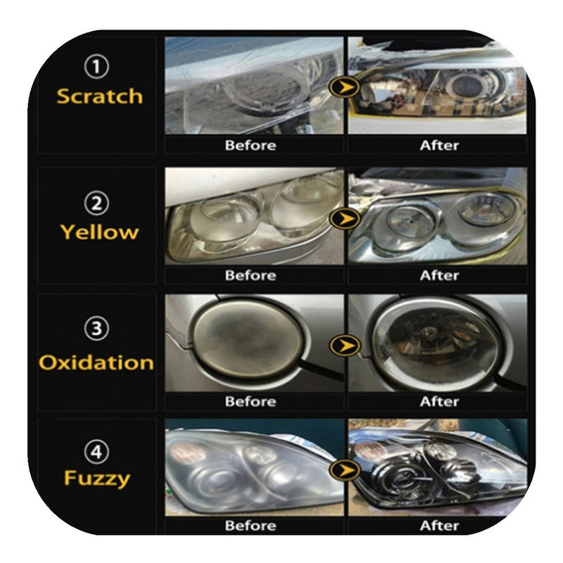 Kit Reparación De Faros Crema Y Accesorios Para Pulir Faros