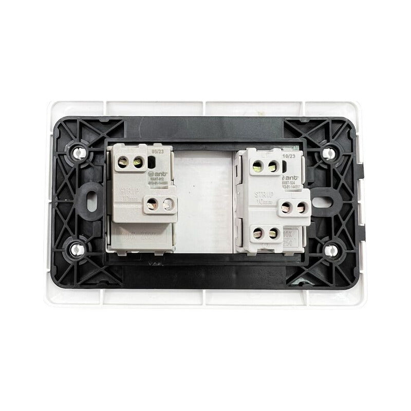 Pack X3 Interruptor Tomacorriente 10a 250v Hogar Oficina Blanco