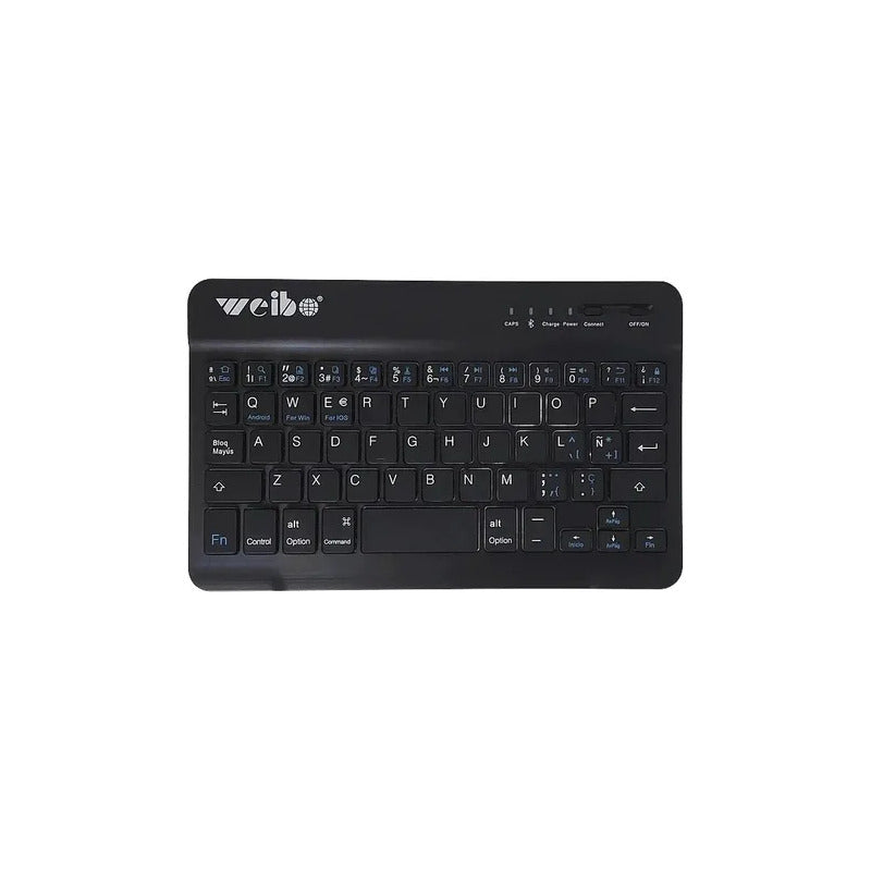 Kit Teclado Mouse Inalámbrico Bluetooth Español Recargable Plateado