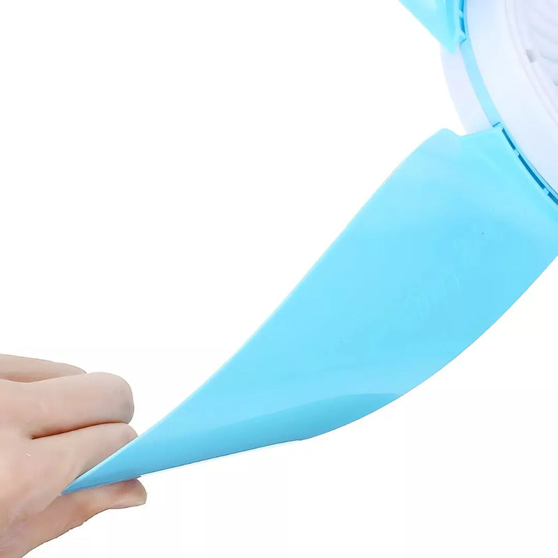 Mini Ventilador Colgante 5 Aspas Portatil Con Enchufe 40 Cm 50hz Blanco Celeste Plástico
