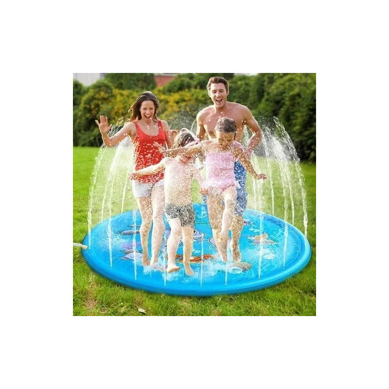 Piscina Alfombra De Agua Chorros Para Niño Facil De Guardar