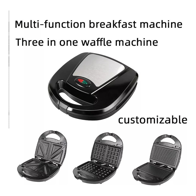 Tostadora Tecnohogar 2 Rodajas 3 En 1: Wafflera, Grill