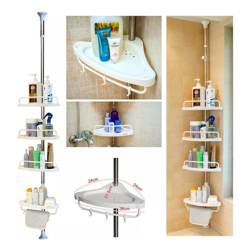 Esquinero De Baño Ducha Altura Regulable Envio Gratis Crema