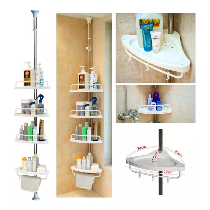 Esquinero De Baño Ducha Altura Regulable Envio Gratis Crema