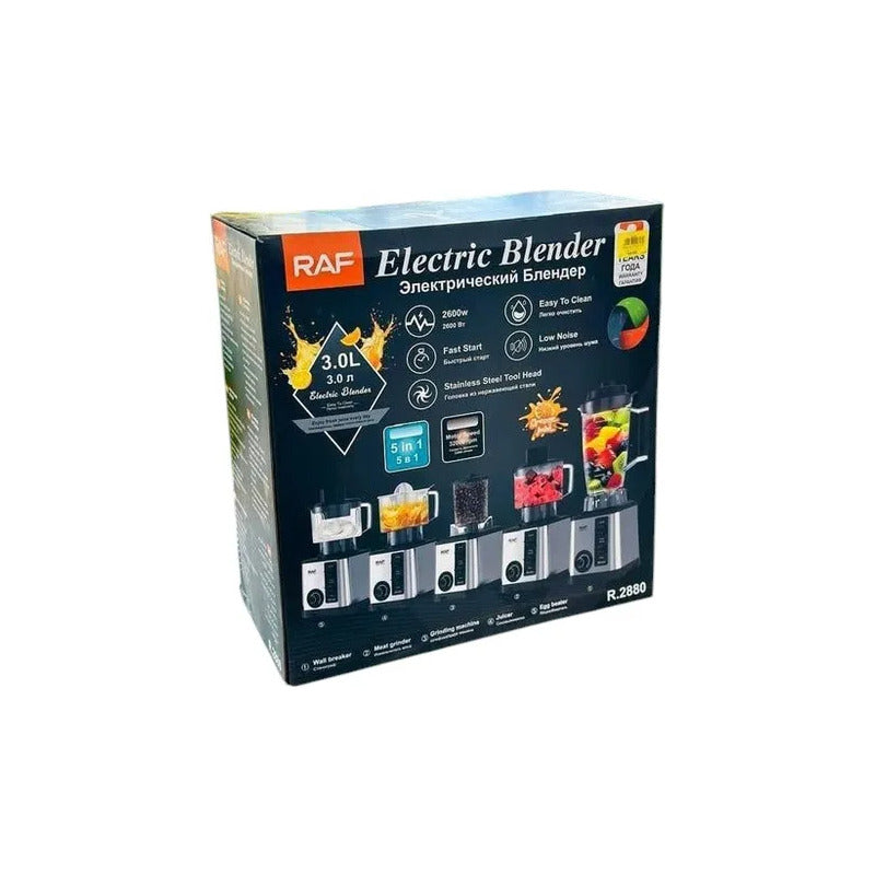 Juego De Licuadora + Picadora De Carne 5en1 2600w 3l