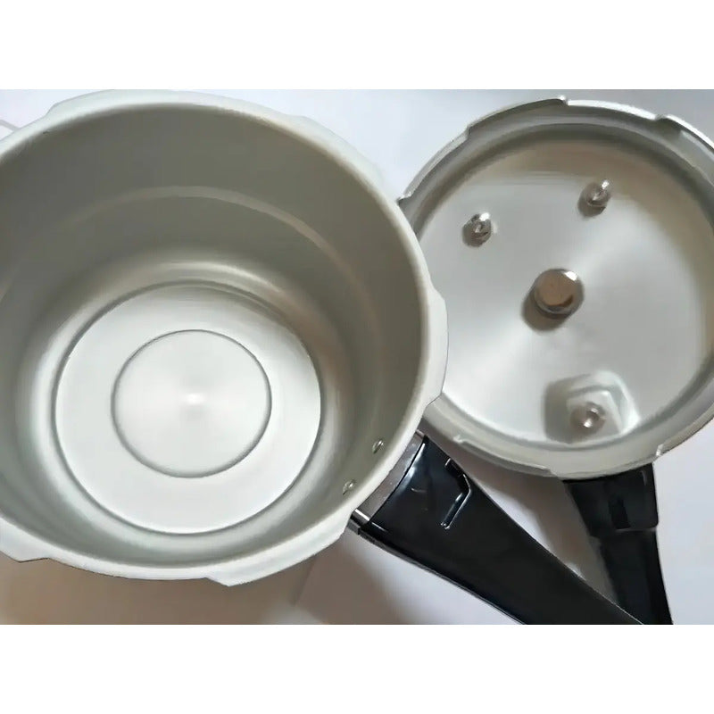 Olla A Presión De Aluminio Capacidad 7 Lts Multifuncional Gris