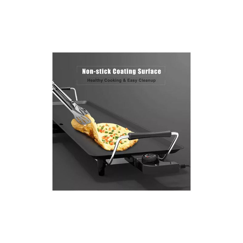Parrillera Eléctrica Máquina Barbacoa Antihaderente Grande Plateado