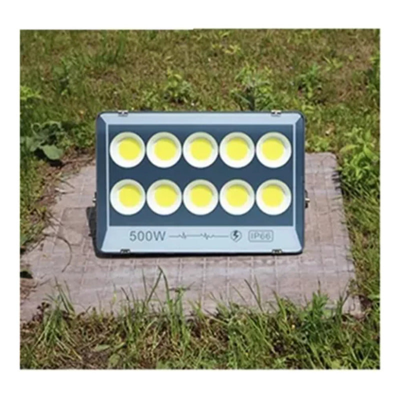 Foco Reflector Tecnohogar Proyector Led 500w Estadio Gris Blanco