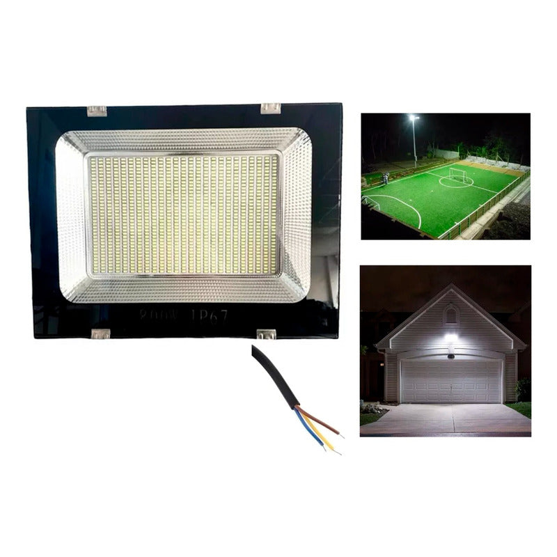 Foco Proyector 800w Ultra Plano Led Frio Resistente Al Agua Frío