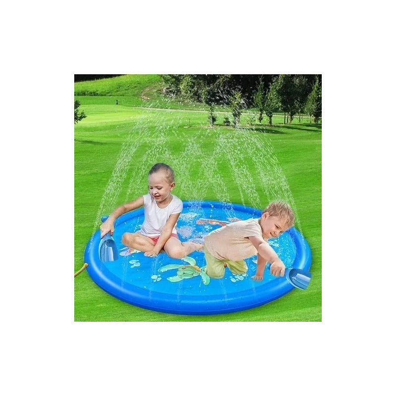 Piscina Alfombra De Agua Chorros Para Niño Facil De Guardar