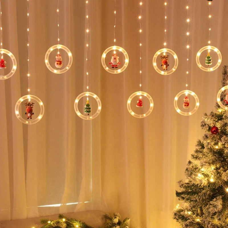 Guirnalda Led Navidad Aros Luz Decoracion 3mts Usb Cálida