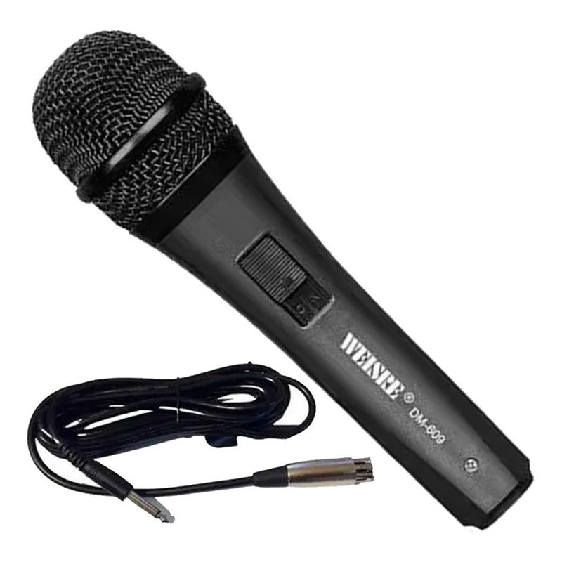 Microfono Para Karaoke Para Equipos De Audio Cableado Negro