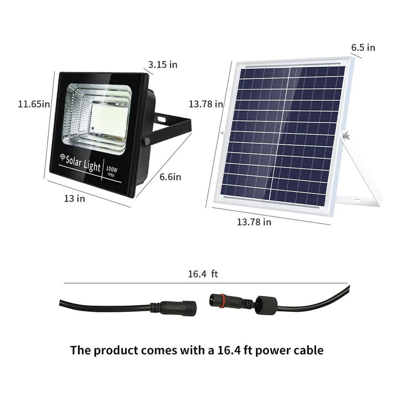Foco Reflector Solar Interior Y Exterior 300w