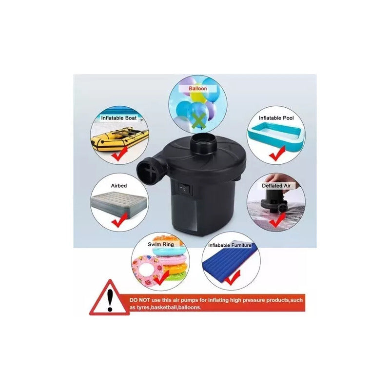 Inflador Electrico Para Cama Piscina Inflable Corriente