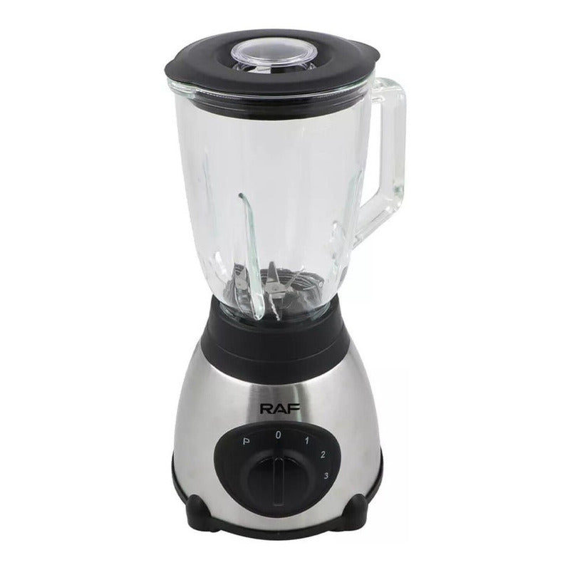 Licuadora Juguera De 1.5 Litros De Vidrio De 5 Velocidades Plateado