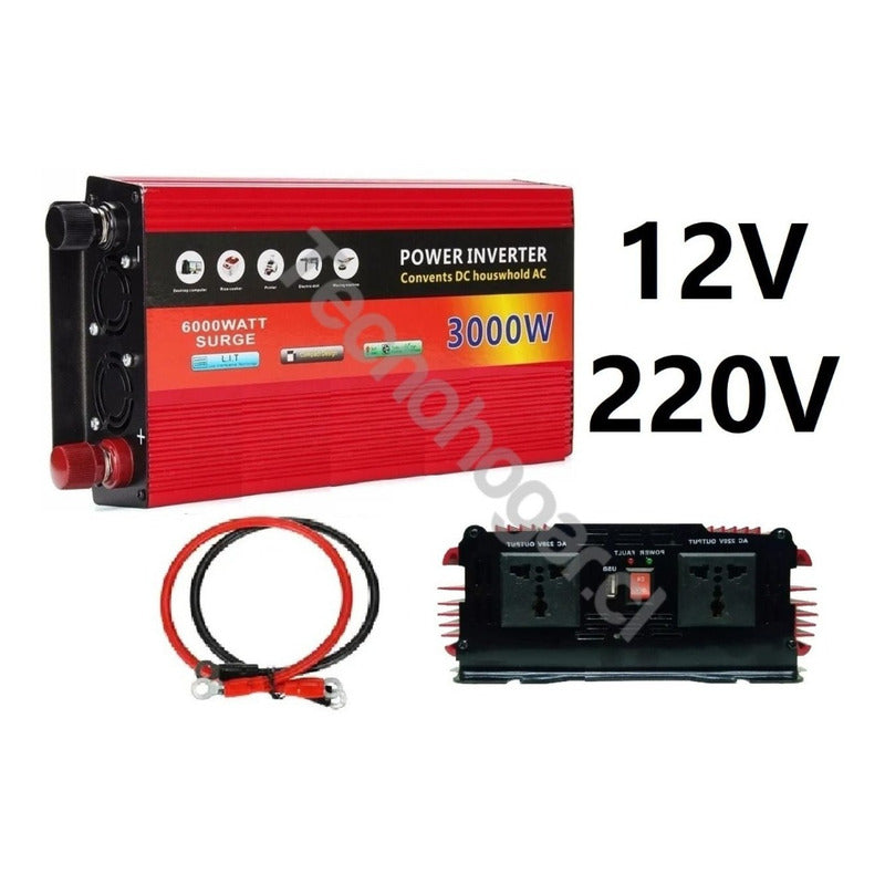 Inversor Voltaje 3000w De 12v A 220v Convertidor De Corrient