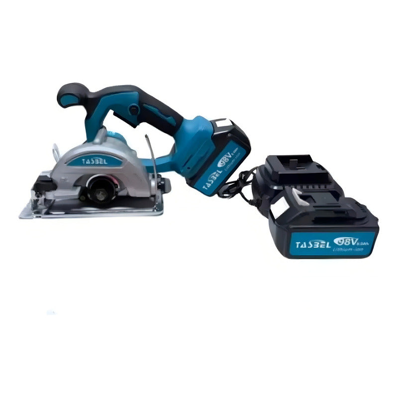 Sierra Circular Inalámbrica + 2 Baterías Color Azul Petróleo Frecuencia 50