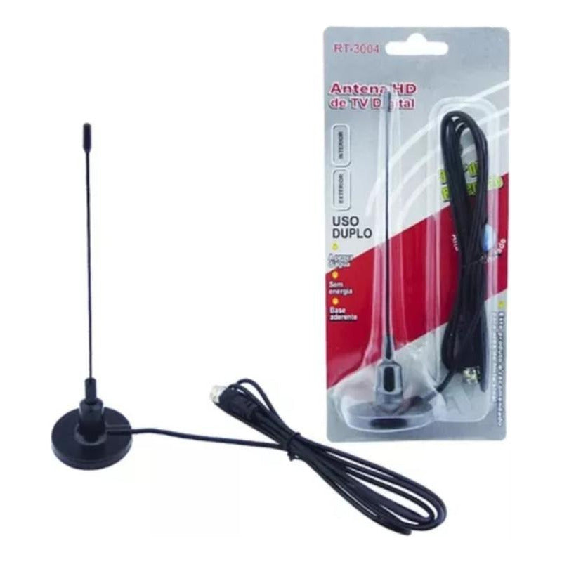Antena Para Tv Digital Full Hd De Iman Interior 3.5 Dbi Coax