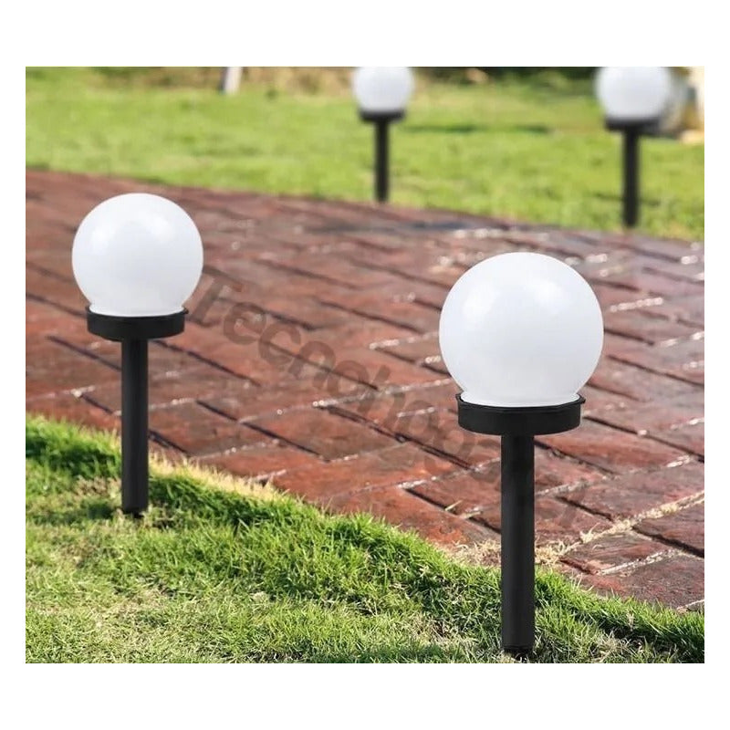 Estaca Solar Globo X6 Jardin Foco Led Exterior Decoracion