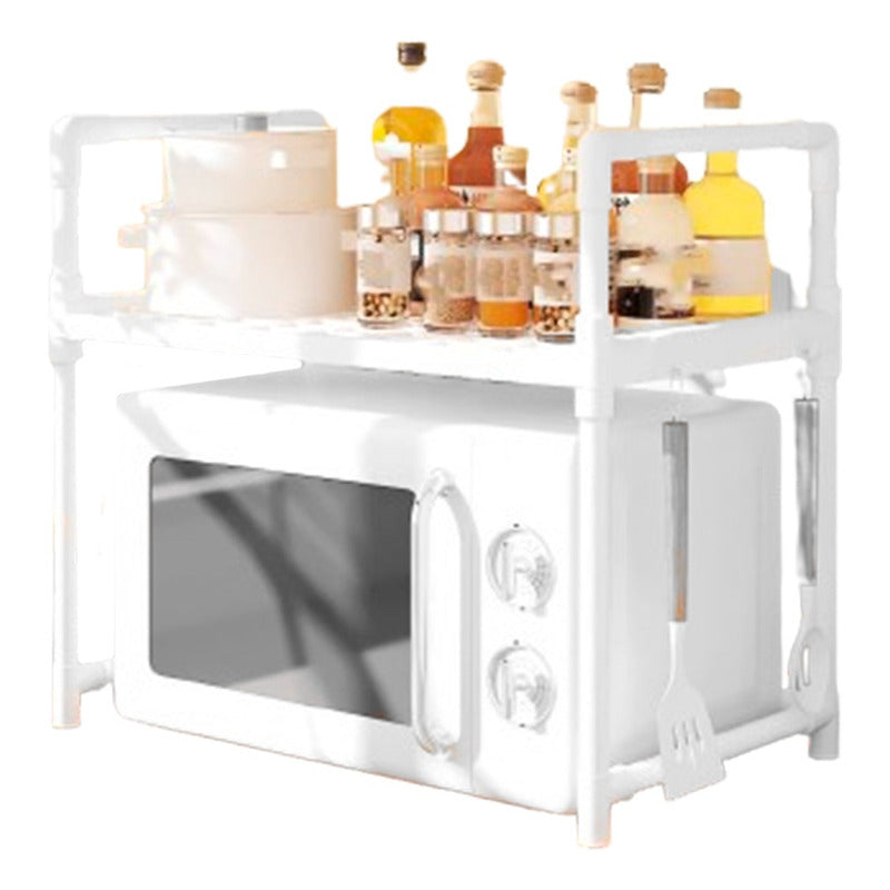 Rack Organizador Microondas Estante Repisa Microondas Cocina Blanco