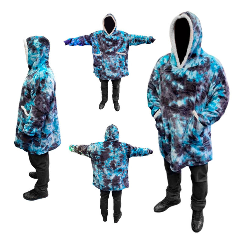 Poncho Chiporro Frazada Sherpa De Felpa Con Capucha Invierno