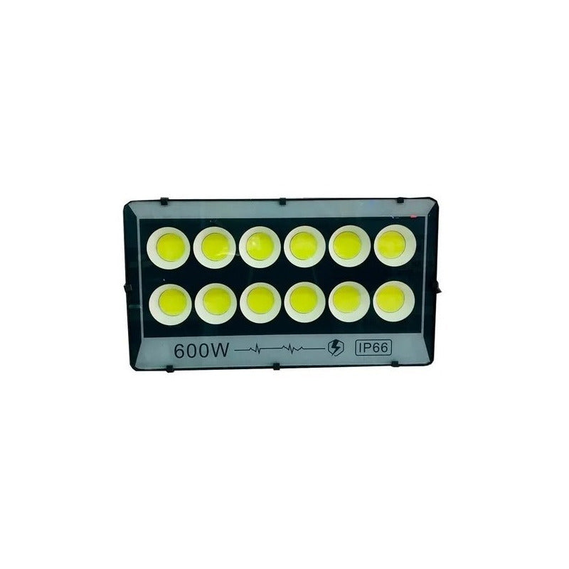 Foco Led De Lupa Reflector 600w Exterior Estadio Impermeable Negro Fría