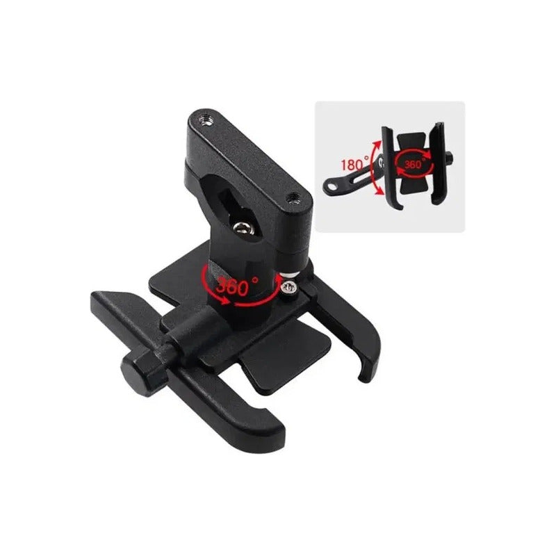 Soporte Base Para Moto Teléfono Metalica Resistente Negro
