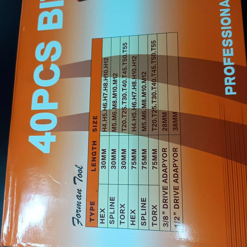 Juego De Dado 40 Piezas Y Puntas Torx T20 A T55 De Allen