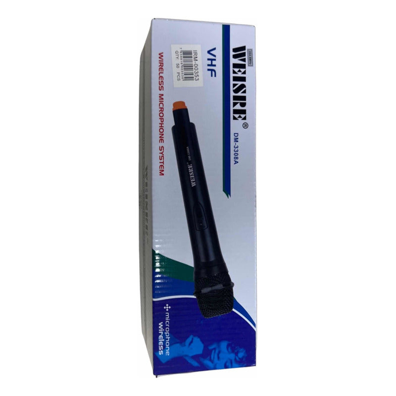 Micrófono Inalambrico Weisre Dm-3308a Dinámico Negro