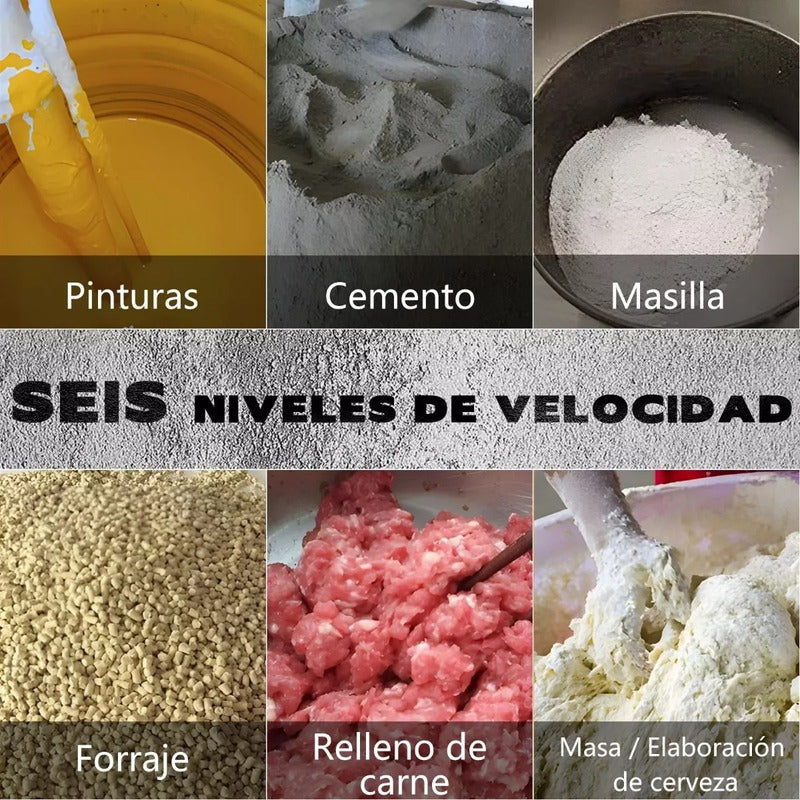 Mezclador De Cemento Y Alimentos De Acero Inoxidable 220v