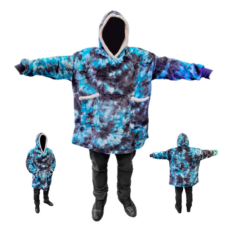 Poncho Chiporro Frazada Sherpa De Felpa Con Capucha Invierno