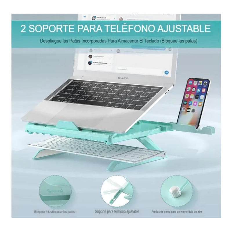 Elevador Notebook Alzador Notebook Plegable Laptop Stand Agua