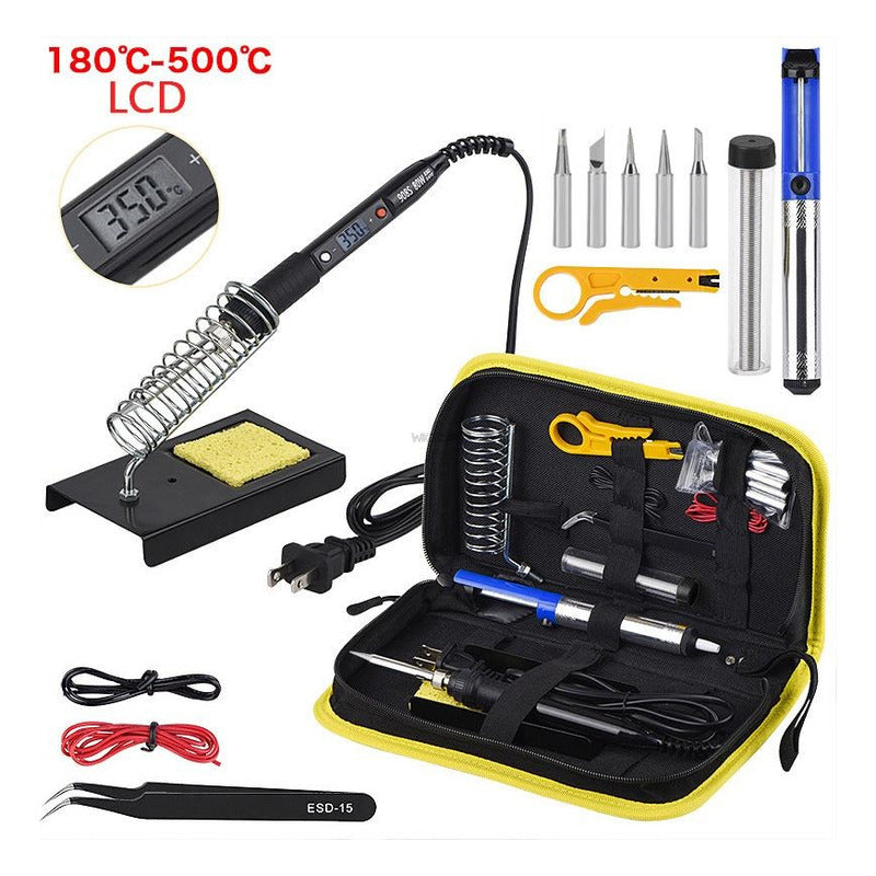 Kit Cautín Soldador 60w Punto Lápiz Temperatura Regulable