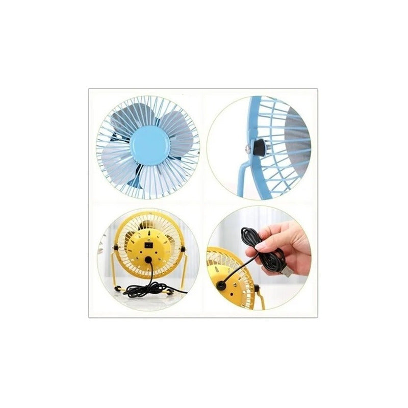 Ventilador Usb Sobremesa Ajustable Mini Fan Usb Silencioso