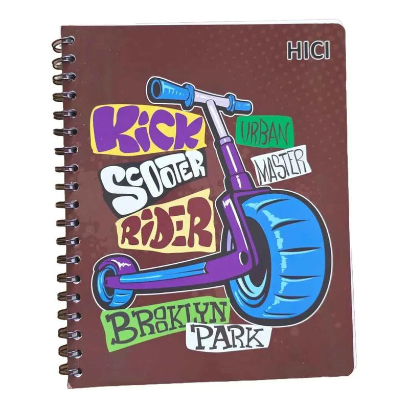 Pack X5 Cuadernos De 100 Hjs Surtidos Espiral 7mm Colegio Varon 1