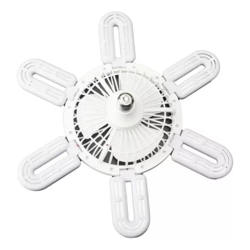 Ventilador De Techo Al Soquete Con Ampolleta Control Remoto 24 Cm 50 Blanco Blanco Plástico 5