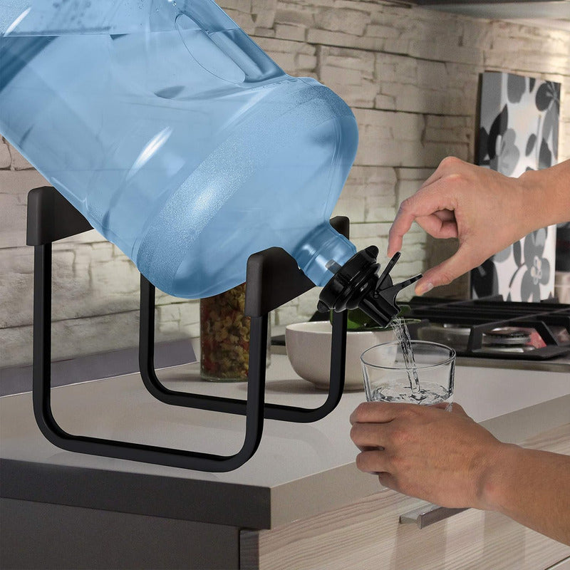 Soporte Dispensador Rack Para 1 Bidón De Agua + Boquilla