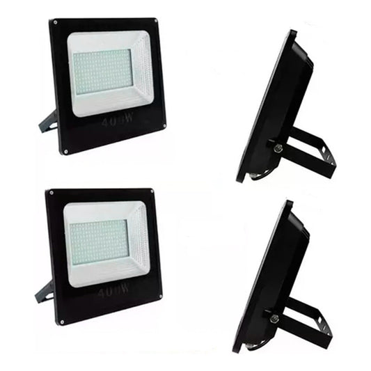 Foco Led 400w Reflector X2 Ahorrador/estadio/cultivo/indoor Negro