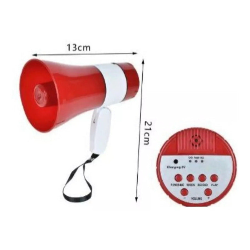Megáfono 20w Dinámico De Mano Recargable