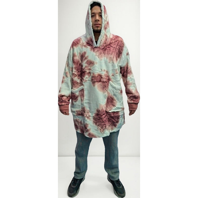 Poncho Chiporro Frazada Sherpa De Felpa Con Capucha Invierno