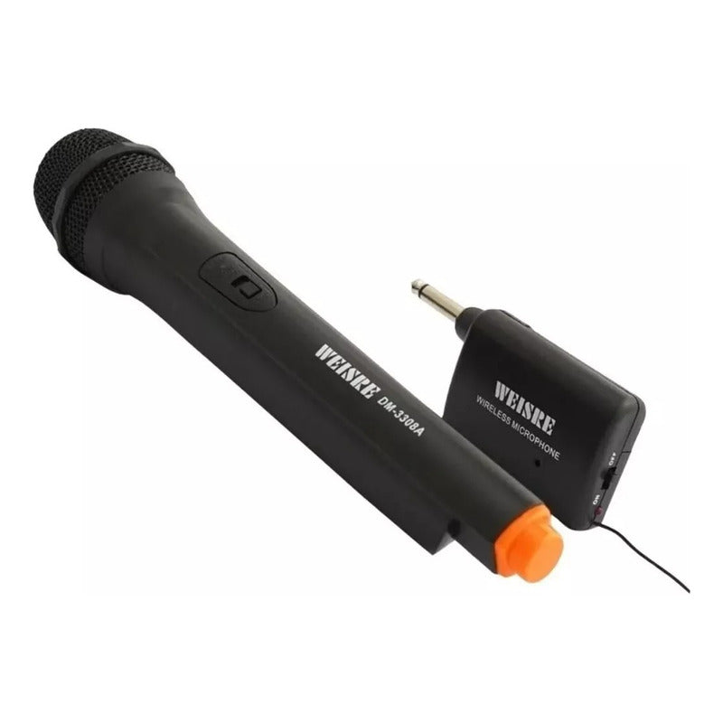 Micrófono Inalambrico Weisre Dm-3308a Dinámico Negro