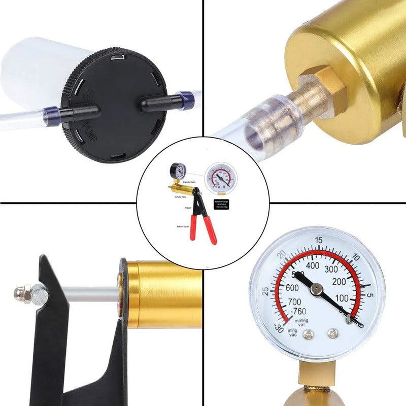 Bomba De Vacío Portátil Con Kit De Purga De Frenos