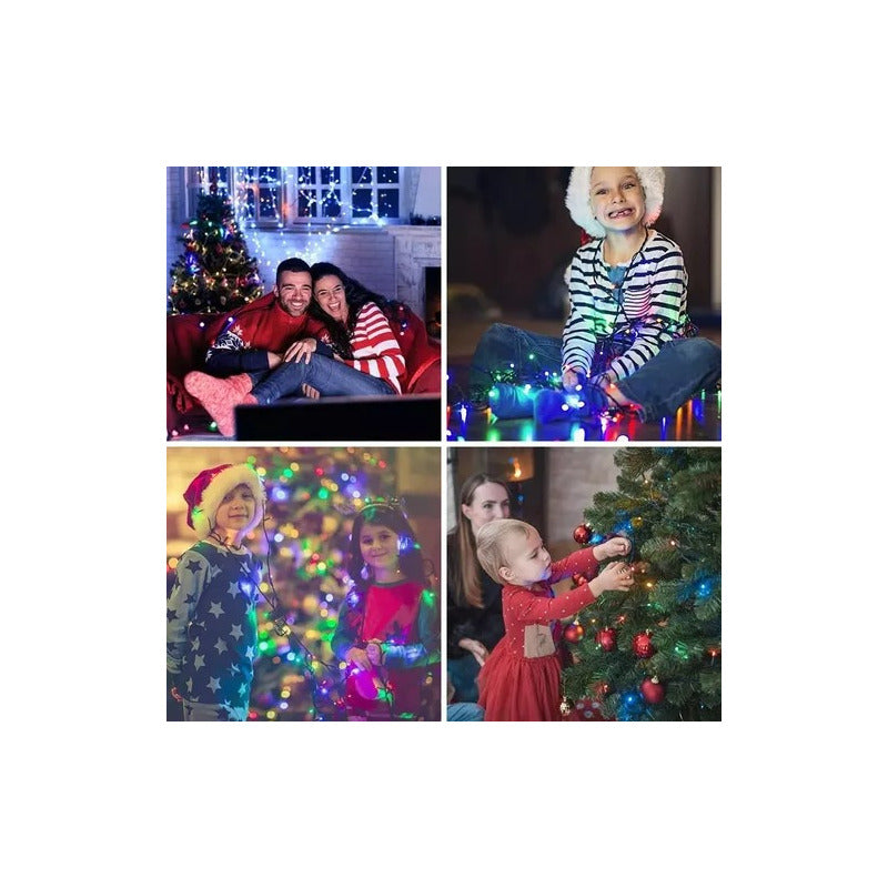 Luces Navidad Corriente Guirnalda 10 Mts 100 Led Multicolor