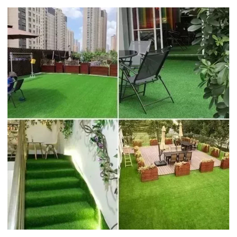 Tecnohogar Pasto Sintético Rollo 2x1m Alta Calidad Verde