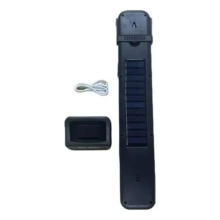 Lámpara Luz Solar De Emergencia Recargable 48 Led Foco Usb C Color Negro